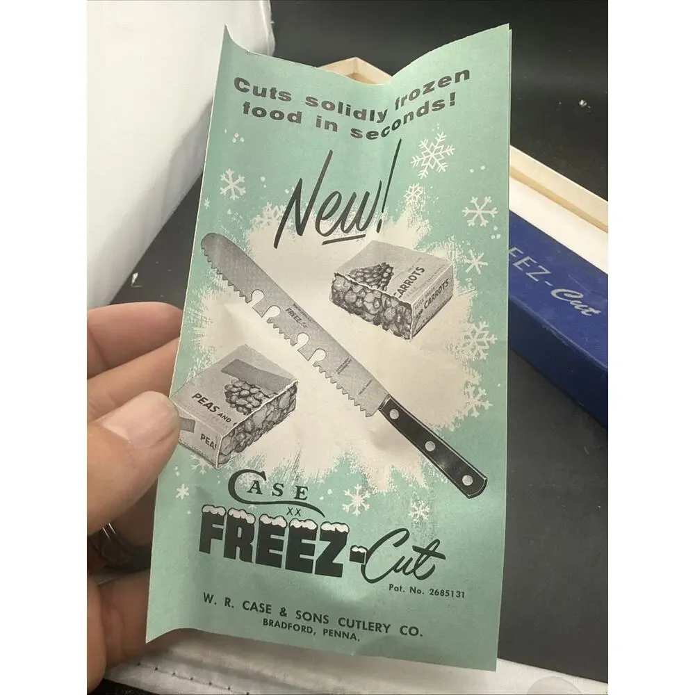 NOS Case XX Freez-Cut Frozen Food Knife w/ Original Box & Paperwork